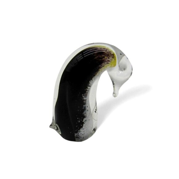 HOKITIKA GLASS Studio Penguin Figurine Paperweight New Zealand 2.5" - Picture 2 of 9